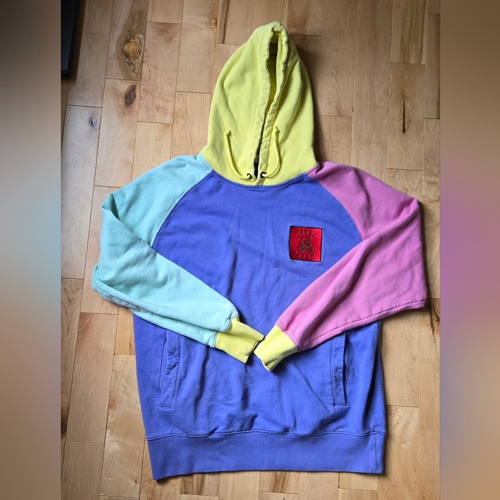 Teddy Fresh Color-Block Hoodie Size Large